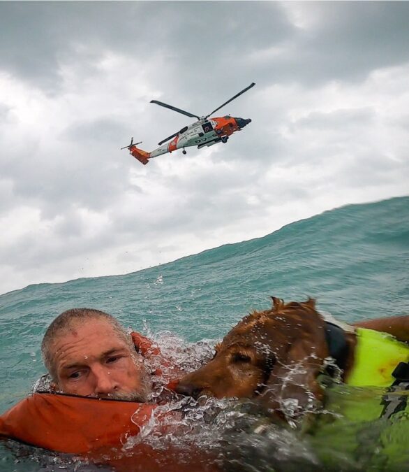 Coast Guard Rescues Dog and Owner Amid Hurricane Helene 2 Man and dog lost at sea were rescued by the Coast Guard