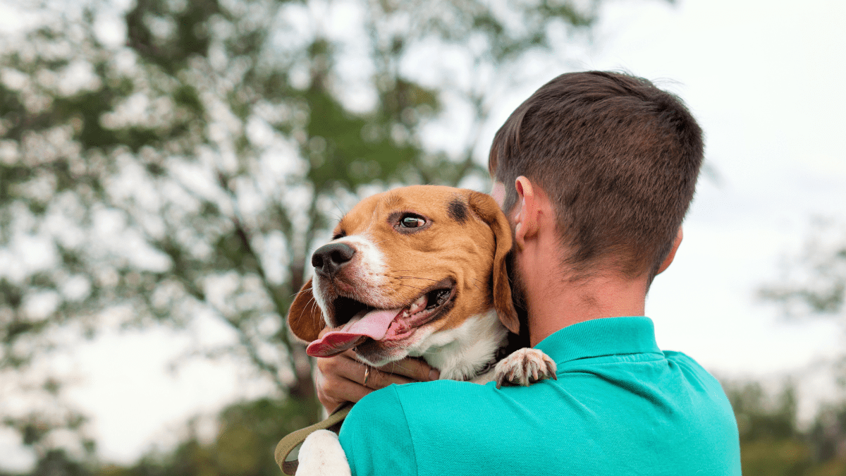 A Dog's Life on the Line Causes a Couple's Disagreement 2 Man with dog