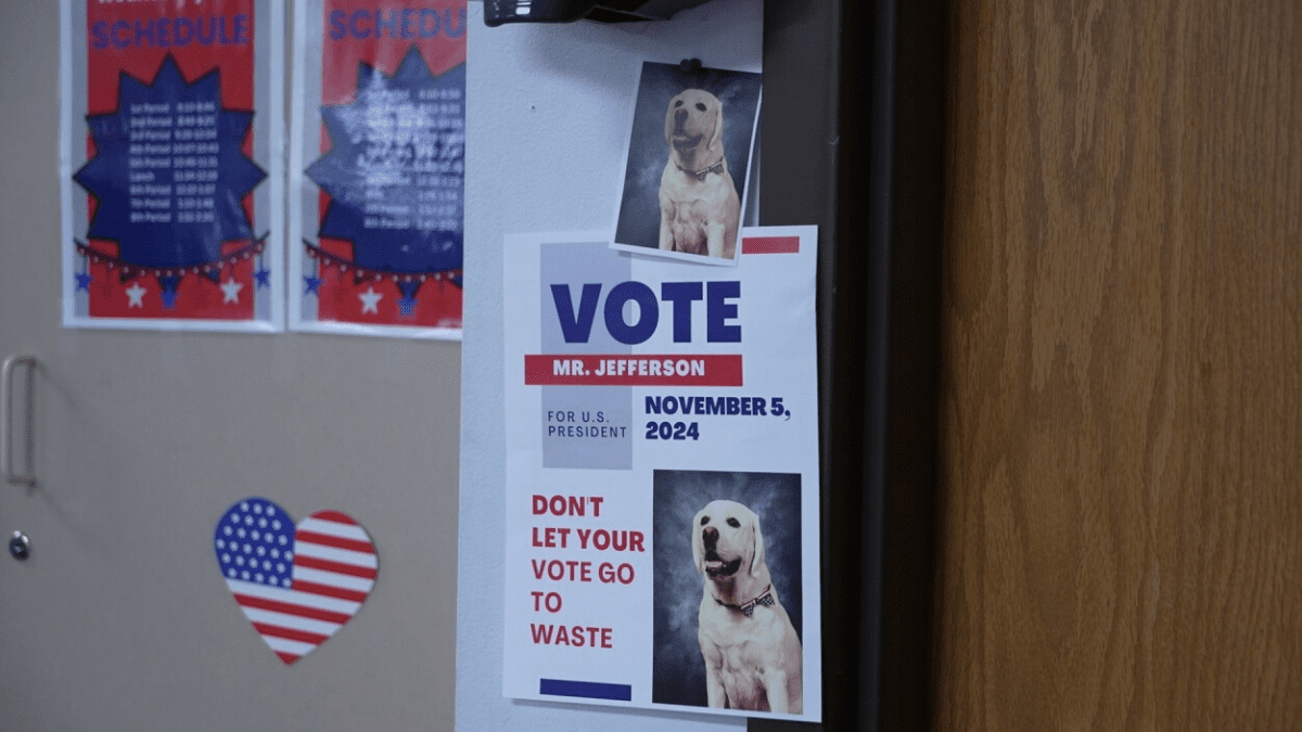 Therapy Dog Brings Awareness to Election Season, Spreads Kindness 2 Jefferson for President poster