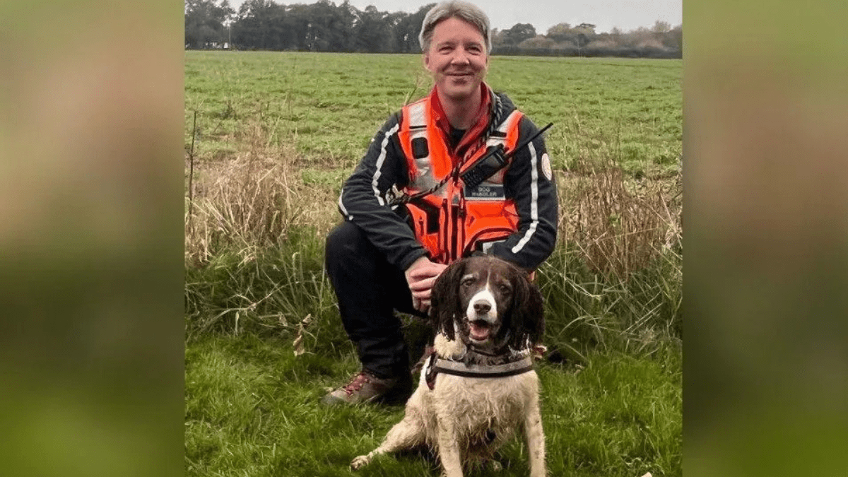 Search Dog Millie Gets to Retire After a Decade of Service 3 Millie with her handler Darren Yeates